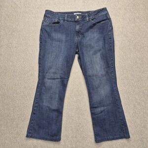 Riders by Lee Womens 16P Dark Wash Bootcut Jeans Mid Rise Stretch Denim Pants